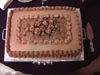 Close up of groom cake